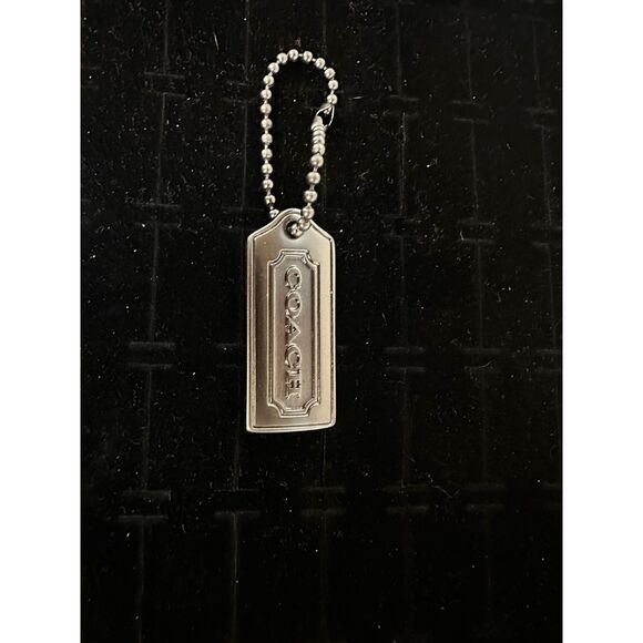Coach Accessories - Coach Silver Metal Hangtag Keychain / Bag Charm EUC
